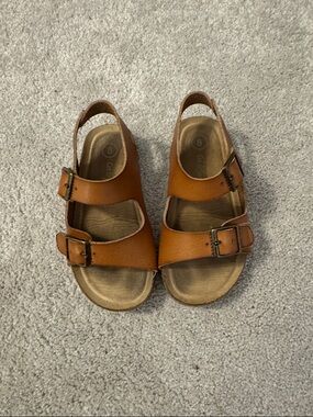 Cat & Jack Tan Brown Double-Buckle Reagan Sandals- toddler, gender neutral